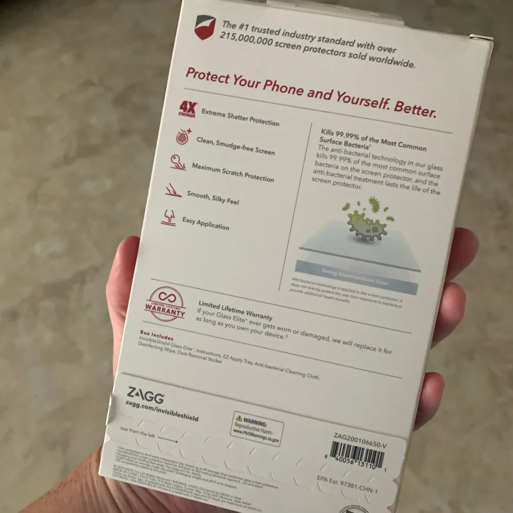 Invisible shield, iPhone 11/XR, glass screen protector